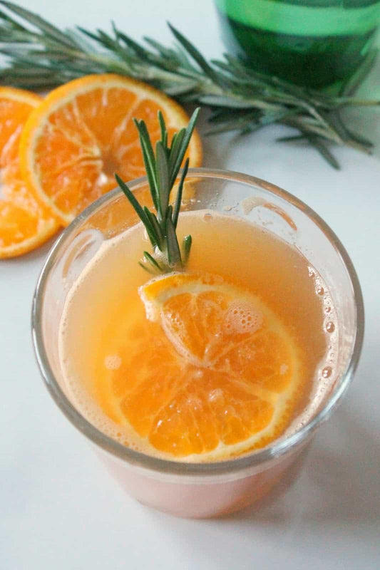 Calendula & Mandarin Orange Simple Syrup for Herbal Mocktails + Tea